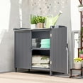 thumbnail image 2 of Outsunny Garden Storage Cabinet, Outdoor Potting Bench Table, Grey, 2 of 10