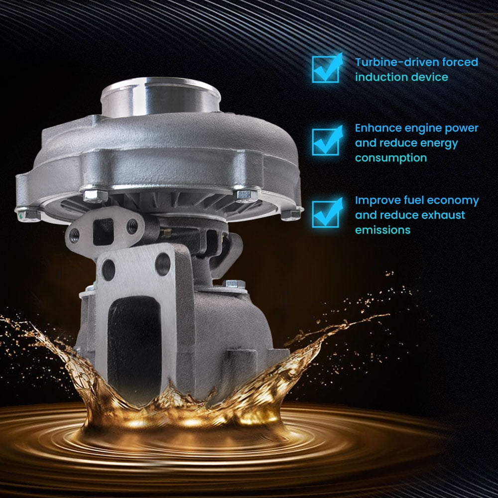 Universal Turbocharger AR.70/63 With Gaskets - T3 Flange Turbo For 2.5L-6.0L Engines, Water/Oil Cooled