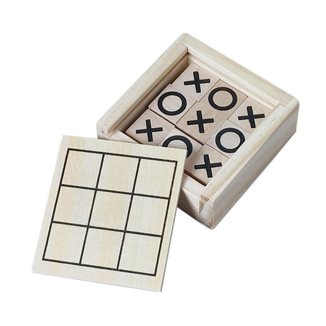 Wood Xo Toe Juego de Mesa para Niños Juego Interactivo Entre Padres e Hijos Juego de Lógica Divertido Rompecabezas para Niños Juguetes Regalo