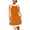 #344-Orange, variant on Women's Cotton Two-Piece Dress Set Round Neck Sleeveless Short Dress Casual and Fashionable