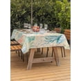 thumbnail image 3 of Outdoor Tablecloths with Umbrella Hole & Zipper, Teal Red Coastal 54x80 Inch Tablecloth Rectangle, Jellyfish Nautical Beach Coral Starfish Waterproof Table Cloth, Patio/Pool/Picnic Table Covers, 3 of 8