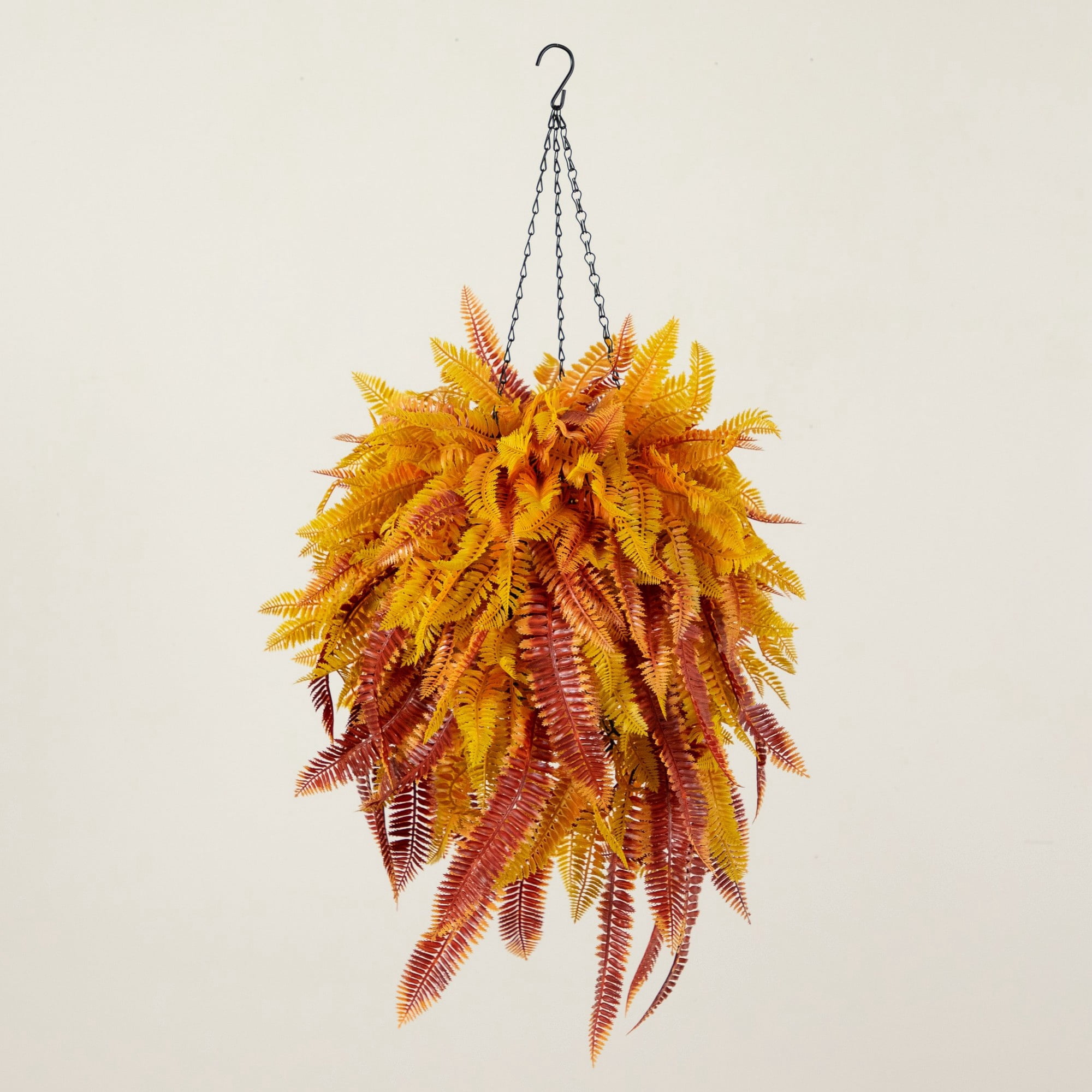 36in. UV Resistant Autumn Artificial Fall Fern Hanging Basket (Indoor/Outdoor)