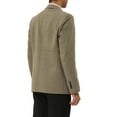 thumbnail image 3 of INSPIRE CHIC Men's Casual Plaid Sports Coat Notched Lapel Button Houndstooth Blazer L Khaki, 3 of 6