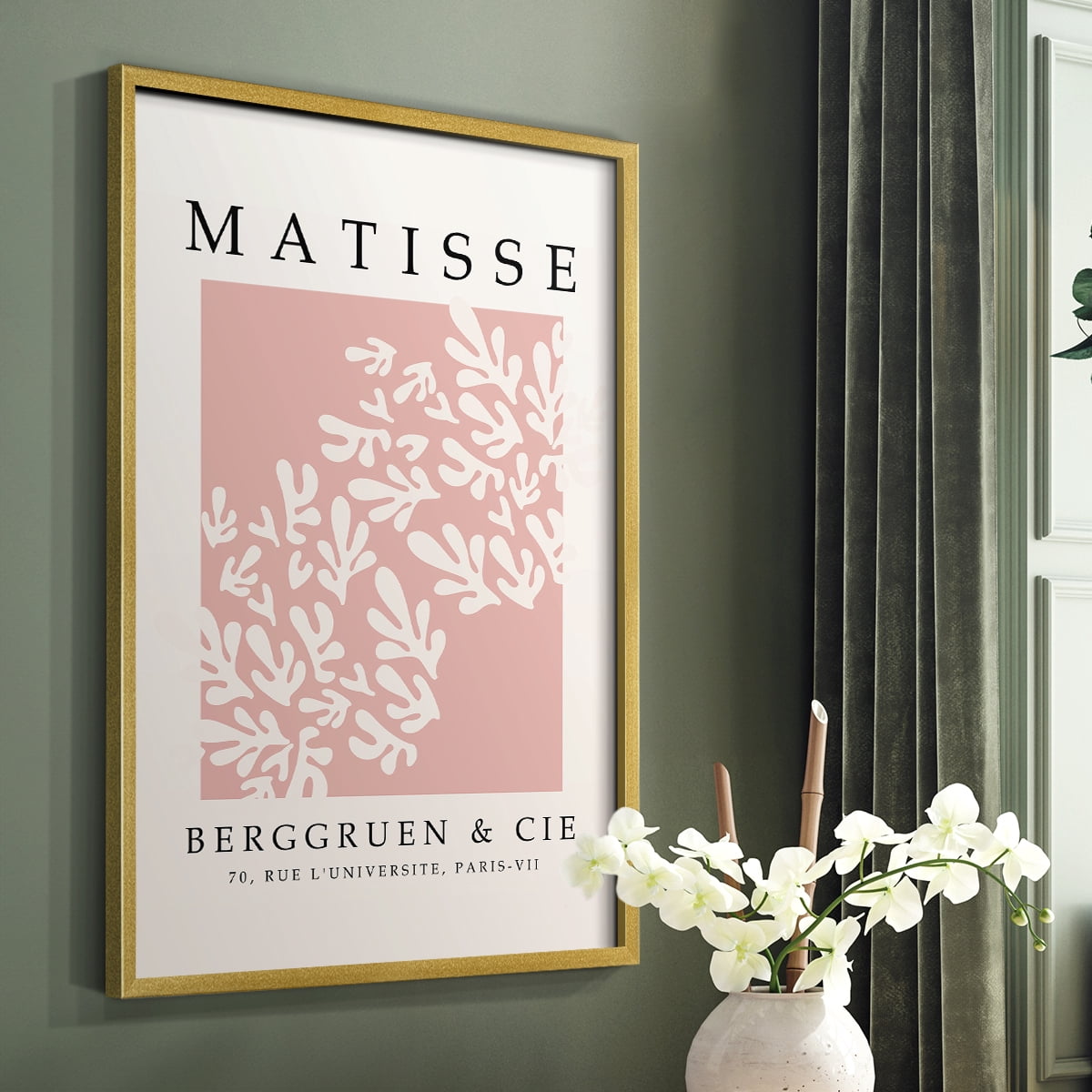 Matisse CXXIX Framed Print in Gold Solid Wood 22 x 28 Framed Print