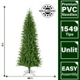 thumbnail image 3 of Fraser Hill Farm Winter Falls Slim Christmas Tree with Metal Base, 9 Feet Tall | No Lights Included | Perfect Christmas Tree for Living Rooms, Dens, and Family Rooms | FFWF090-0GR, 3 of 8