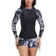 thumbnail image 1 of Traje de baño para mujer Traje de baño dividido para mujer Conjunto de traje de baño de dos piezas para mujer Traje de surf de manga larga Traje de buceo Bikini Trajes de baño para mujer, 1 of 2