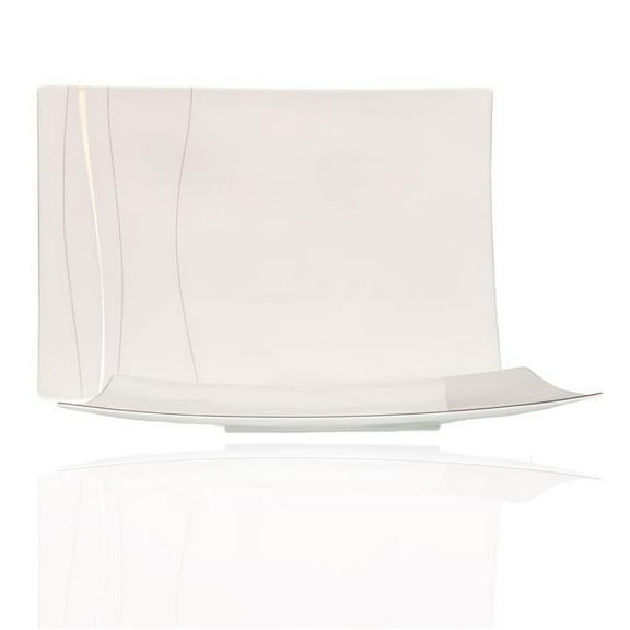 Red Vanilla OP100-327 15.5 x 10.25 in. Odett Platinum Rectangular Platter