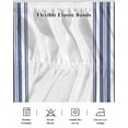 thumbnail image 5 of Abstract Geometric Blue Stripe,Wrap Around Bed Skirts for California King Bed 16" Drop,Bed Skirt with Adjustable Elastic Belt Dust Ruffle Bed Valance for Bedroom Hotel White Backdrop Bed Frame Cover, 5 of 7