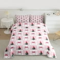 thumbnail image 2 of Feelyou Green Christmas Tree Bedding Comforter Set, Bowknot Plaid Buffalo Twin Comforter Sets, Teens Boys Girls Kids Reversible Bedding Set, Ultra Soft Home Decor, 2pcs, 2 of 8