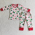 thumbnail image 1 of Venta al por mayor de ropa de dormir para niños pequeños de Navidad de Papá Noel, conjunto de manga larga para niños, pantalones de puntos azules, traje para chico, pijamas infantiles, 1 of 2