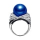 thumbnail image 1 of Estilo de joyería de moda anillo de circón azul y y popular atmósfera de perlas mano Europea Anillos Retro, 1 of 7