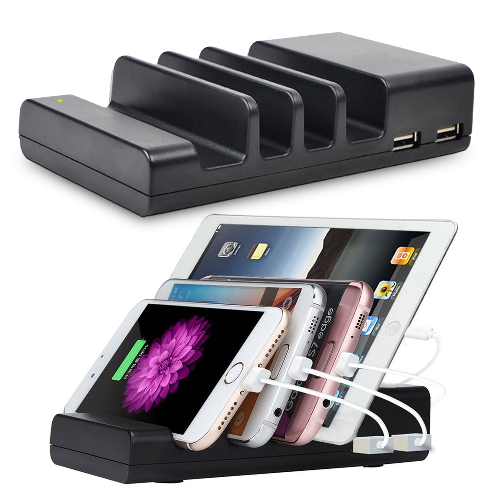Bamboo Multi Function Charger Dock Soporte organizador para teléfono inteligente tableta Bamboo Multi Function Charger Dock Soporte organizador para teléfono inteligente tableta