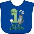 thumbnail image 3 of Inktastic Golf Themed My 1st Birthday Boys or Girls Baby Bib, 3 of 4