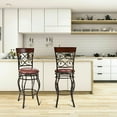 thumbnail image 2 of Gymax 2PCS Retro Swivel Bar Stools w/ Padded Seat Home Kitchen Pub Bistro, 2 of 10