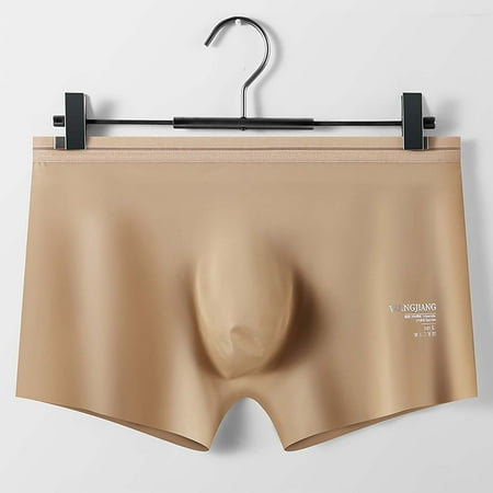 

XIAOFFENN Seamless Underwear For Women Womens Underwear Seamless Men S Solid Color Ice Silk Seamless One Piece Boxer Briefs Clearance