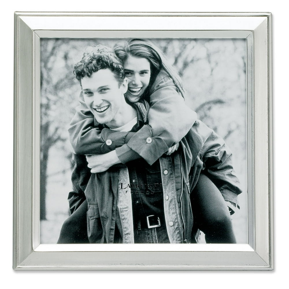 Brushed Silver Plated 5x5 Metal Picture Frame
