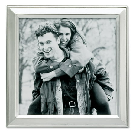 Brushed Silver Album Frame - Brushed Silver Plated 5x5 Metal Picture Frame