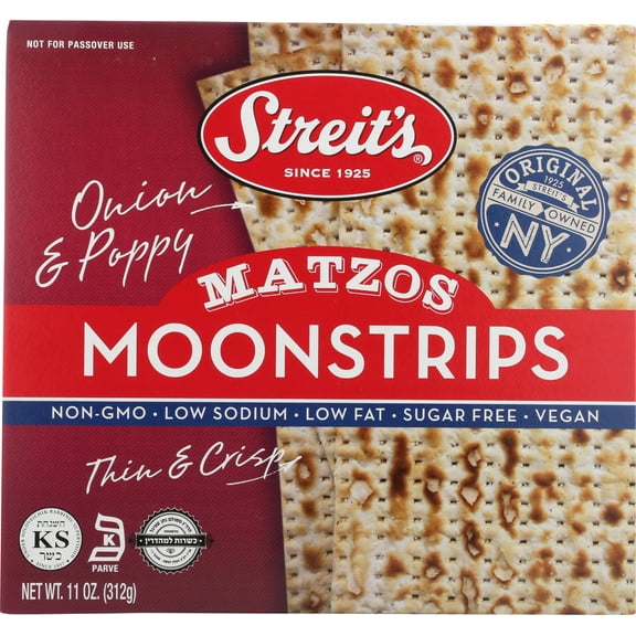 Pack of 12, Streits Moonstrip Matzos, 11 oz