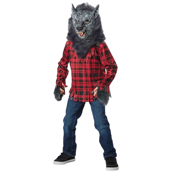 Seasons Boys Gray Full Moon Werewolf Costume M(8-10 US)