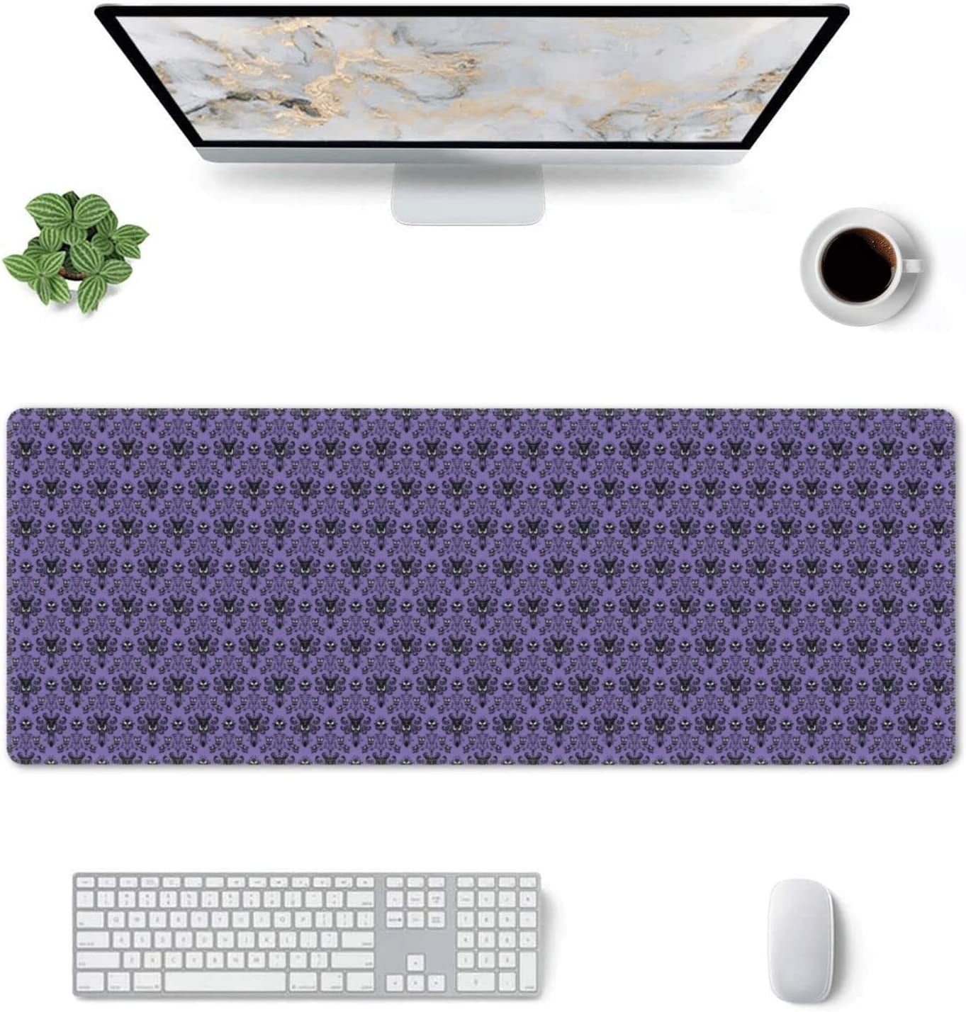 12x31.5in Oversized Mouse Pad Haunted Mansion Mouse Mat Non Slip Rubber Gaming Mouse Pad for Office Home Computers Laptop Gaming
