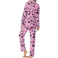 thumbnail image 5 of MIUOWANP Womens Big and Tall Pajama Sets Women's Valentine's Day Printed Pajama Set For Daily Home Wear With Pocket Pink S, 5 of 5