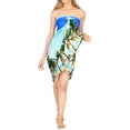 thumbnail image 2 of LA LEELA Women's Bikini Beach Wrap Swimwear Cover up Bathing suit Summer Wraps Swimsuit Sarong Skirts for Women One Size Curious, Palm Tree, 2 of 4