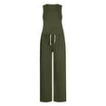 thumbnail image 5 of MSJUHEG Crop Tops Wide Leg Pant Sets Summer Work Outfits for Women Summer Pants Sets Women 2 Piece Outfits Sweatsuit Lounge Set Womens Sets for Women Summer Outfits for Women Green XL, 5 of 5