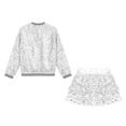 thumbnail image 6 of vastwit Kids Girls Hip Hop Jazz Latin Dance Outfit Sequin Sparkle Jacket with Tiered Mini Skirt Set Dancewear Silver 10, 6 of 7