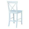 thumbnail image 3 of International Concepts Tabouret de Comptoir X-back 24 Pouces en Blanc, 3 of 7