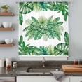 thumbnail image 4 of Monstera Leaves Sheer Curtains 63 Inches Long, Summer Tropical Palm Leaf Botanical Green Light Filering Curtains, Breathable Simi Curtain Privacy Drapes for Living Room Bedroom Window Treatment, 4 of 7