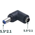 thumbnail image 1 of Conector de corriente hembra de 5,5x2,1 MM a 3,0x1,35, 5,0x3,0, 4,0x1,7, 5,5x2,1, 5,5x2,5, 6,3x3,0 macho de 90 grados, 6,0x4,4 MM, 1 of 4