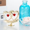 thumbnail image 5 of Matashi  Gold plated Red Crystal Happy Anniversary Double Heart Tabletop Ornament, 5 of 5