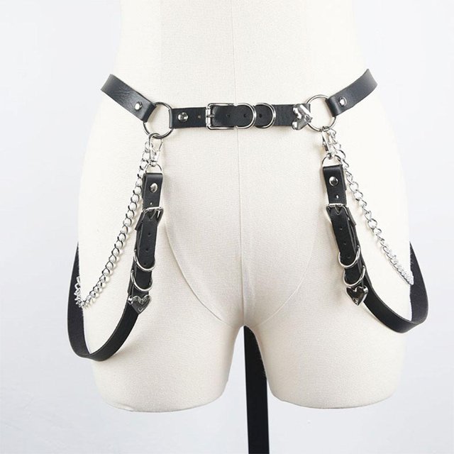 Cinturón de cadena punk Salvador para mujer y niñas accesorios de joyería para el cuerpo Rave