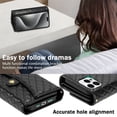thumbnail image 6 of Decase for iPhone 16 Pro Zipper Wallet Case with Card Holder, 7 Card Slots Large Capacity and 2 Style Lanyards Like Fashion Clutch Hang Bag,Luxury Leather Zipper Purse Wallet Protective Case,Black, 6 of 6