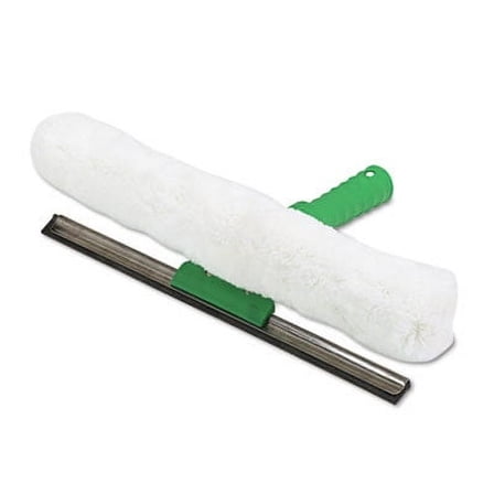Unger Visa Versa Squeegee & Strip Washer,10 Inches, Nylon/Rubber/Cloth, White/Green