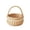 A, variant on ZhangC Handwoven Wicker Round Flower Basket with Handle, 7.9x3.9 Inch Natural Willow Multipurpose Storage Basket, Rustic Home Decor Organizer for Picnic, Fruit, Flowers and Desktop