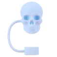 thumbnail image 3 of Pajita Silicona Con Forma Calavera Adornos 10 Mm para 30/40 Oz (claro) Azul, 3 of 4