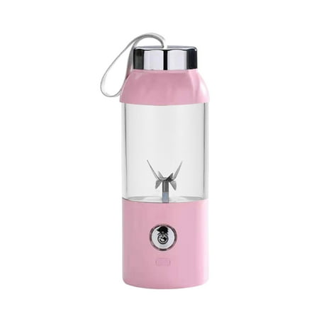 

Gyedtr Spring Home Decor Portable Mini Juicer Personal Wireless Juice Cup Juicer With 3D 3 Blades Usb Rechargeable Juice Mixer 500Ml