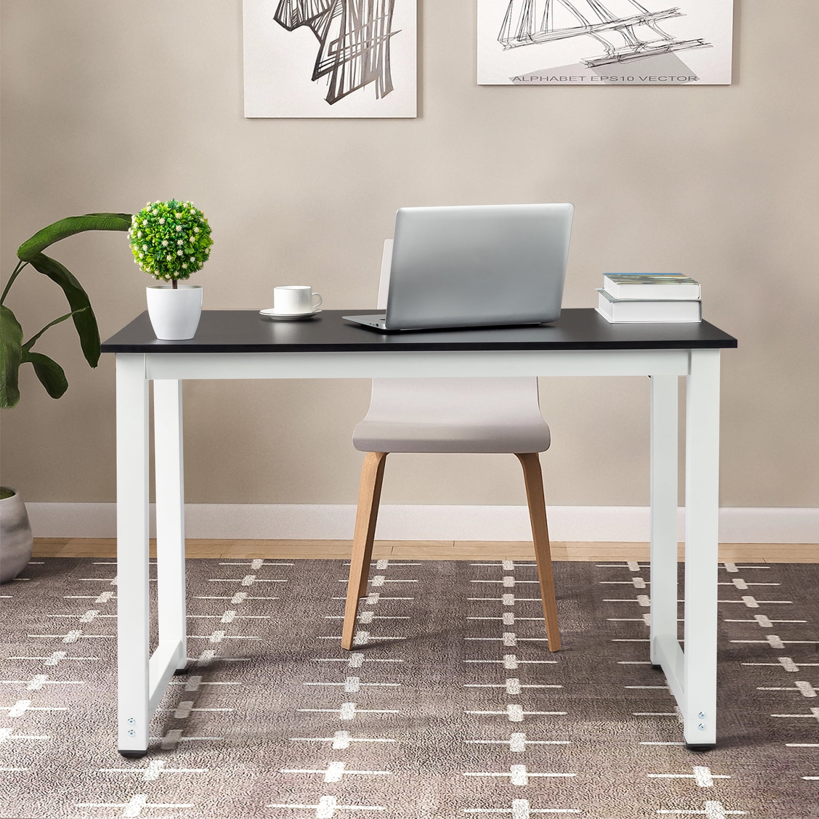 Ktaxon Wood Computer Desk for Home Office 43.31 x 23.6 inches