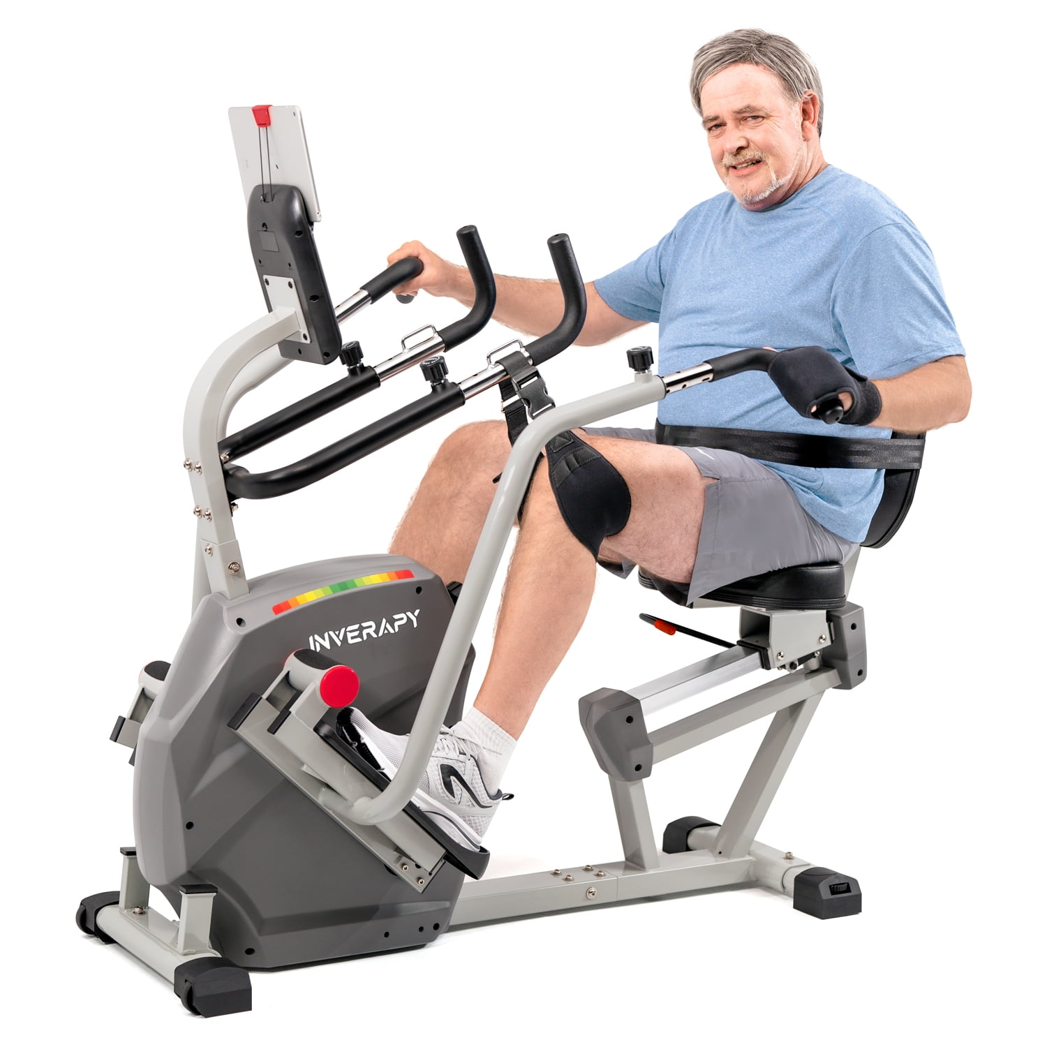Inverapy RCT2025 Recumbent Cross Trainer with Swivel Seat, Gray, for Leg and Hip Injuries