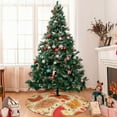 thumbnail image 7 of Sikiie Autumn Animal Maple Leaves 30-48 inches {designName} Print Christmas Tree Skirt Snowman Xmas Tree Skirt with Edge Christmas Decorations for Holiday Party-36", 7 of 7