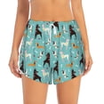 thumbnail image 2 of Balery Cute Dog Pantalones cortos deportivos para mujer con forro y dos bolsillos, elásticos, para entrenamiento, gimnasio, yoga-Large, 2 of 7