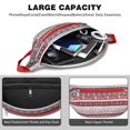 thumbnail image 4 of Fanny Pack Red Christmas Folk Pattern Waist Pack Bag,Running Cross Bag,Waterproof Large Fanny Packs for Women Men for Travel Running Hiking Cycling, 4 of 6
