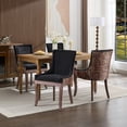 thumbnail image 3 of 8-Piece Modern Dining Side Chairs, High-Back Upholstered Fabric Design with Sturdy Solid Wood Legs for Dining Room and Kitchen Use, Leopard, 3 of 11
