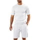 thumbnail image 2 of Ceisia Men's Slim Fit Diamond Jacquard 2-Piece Set Crew Neck Short Sleeve T-Shirt with Elastic Waist Drawstring Shorts Gifts, 2 of 7