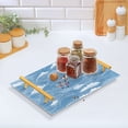 thumbnail image 5 of Bath Accessories Sets Single Print Decorative Tray With Handle For Home Bathroom Bedroom Waves, 5 of 7