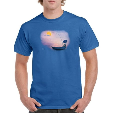 Fishing The Sun T-Shirt Men -Ali Rastroo Designs Male Small