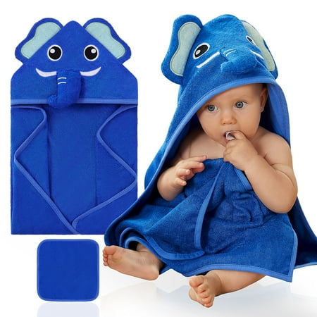 

URMAGIC Baby Hooded Bath Towe Premium Bamboo Baby Bath Towel- Ultra Absorbent- Ultra Soft - Newborn Essential - Infants & Toddlers Boys & Girls Baby Hooded Towels (30 x 30 Inch)
