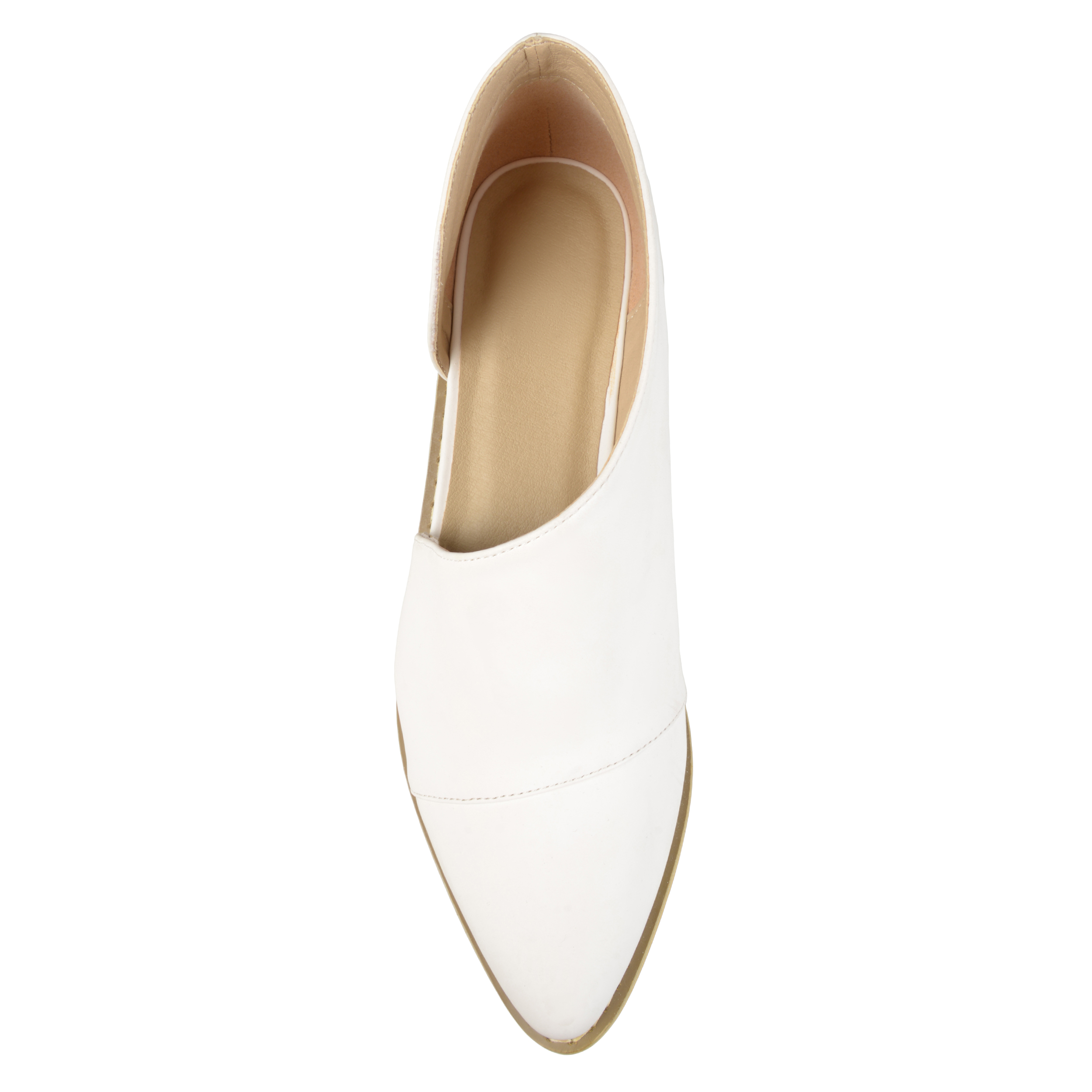 Brinley Co. Women's Faux Leather Almond Toe D'orsay Flats