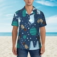 thumbnail image 5 of Picia Alpaca Astronaut in Space Gentle Cotton Regular Fit Short Sleeve Casual Hawaiian Shirt for Men-Medium, 5 of 8